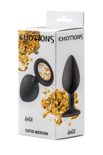 Anální kolík Emotions Cutie Medium Black golden crystal 4012-07Lola