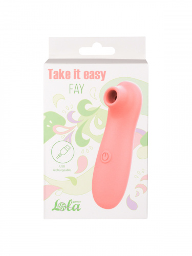 Přebíjecí klitorální stimulátor Take It Easy Fay Peach 9023-03lola