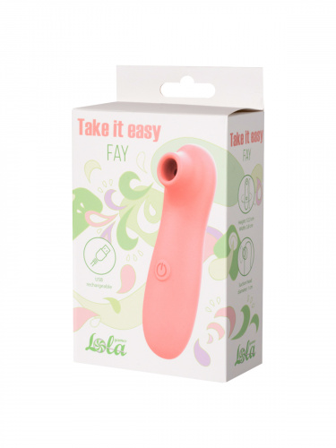 Přebíjecí klitorální stimulátor Take It Easy Fay Peach 9023-03lola